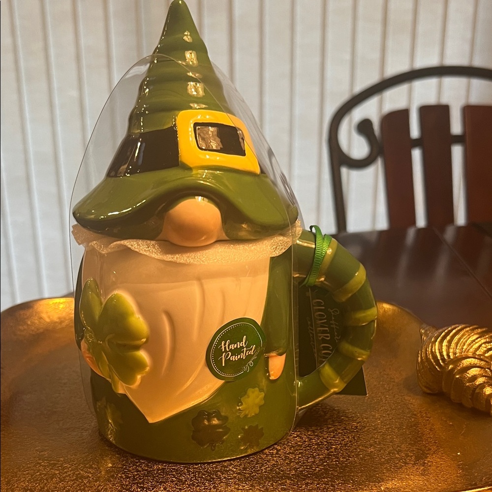 #1331+ Festive Gnome Mug with Shamrock Accents - Picture 1 of 13